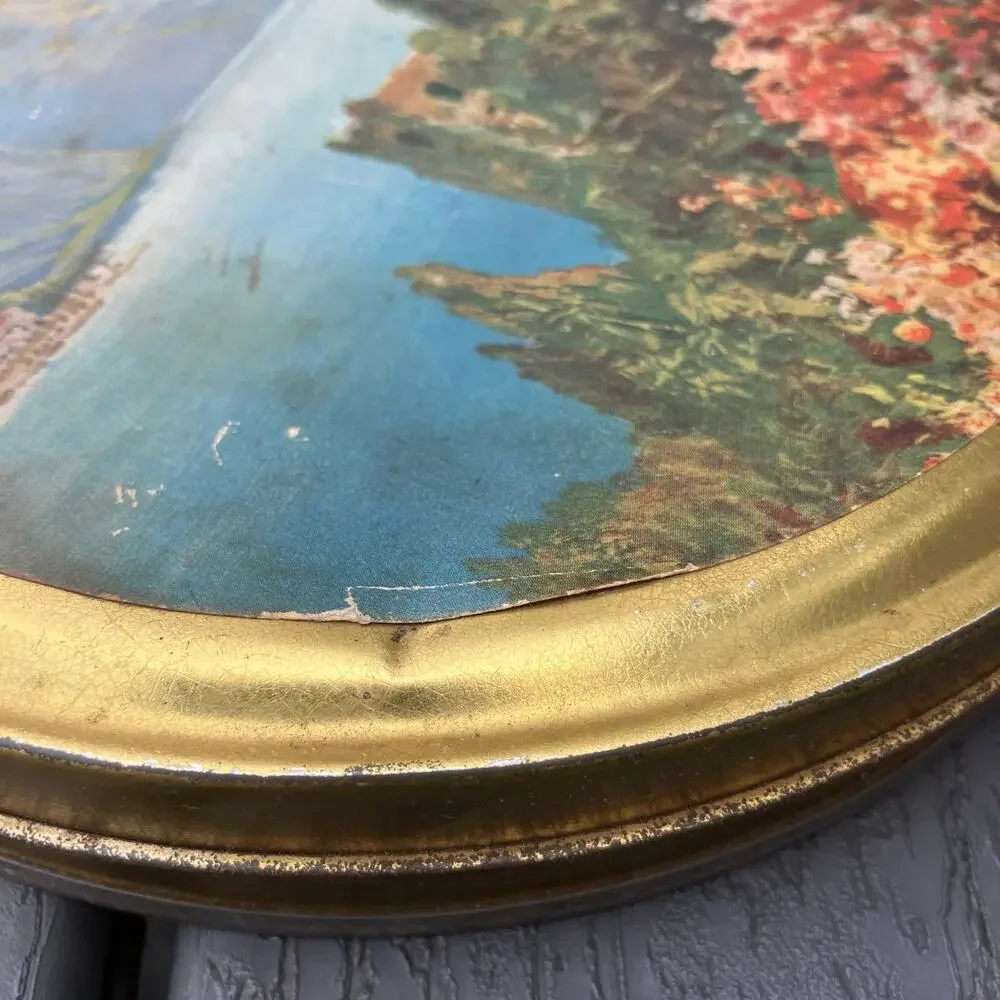 Vintage castlecore renaissance round storage tin, fairycore cottagecore